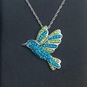 Sterling Swarovski Elements Bird Necklace